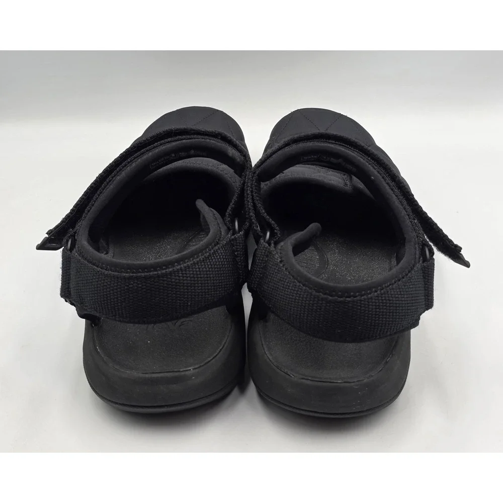 Teva Hurricane Hybrid Moc Sandals Mens 10 Black Quilted Ripstop Trail